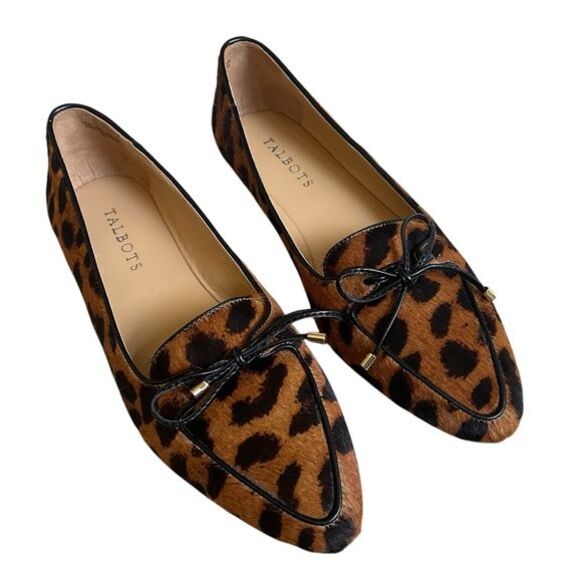 Talbots Shoes - Talbots Francesca Loafers Haircalf Animal Print Loafers Flats Size 7.5 M